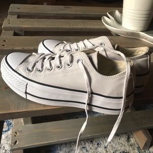 Platform converse gray grey